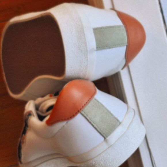 NWOB Madewell Sidewalk Lo Sneakers in Snake Embossed Leather 9.5 M Wave Edition - Picture 4 of 16